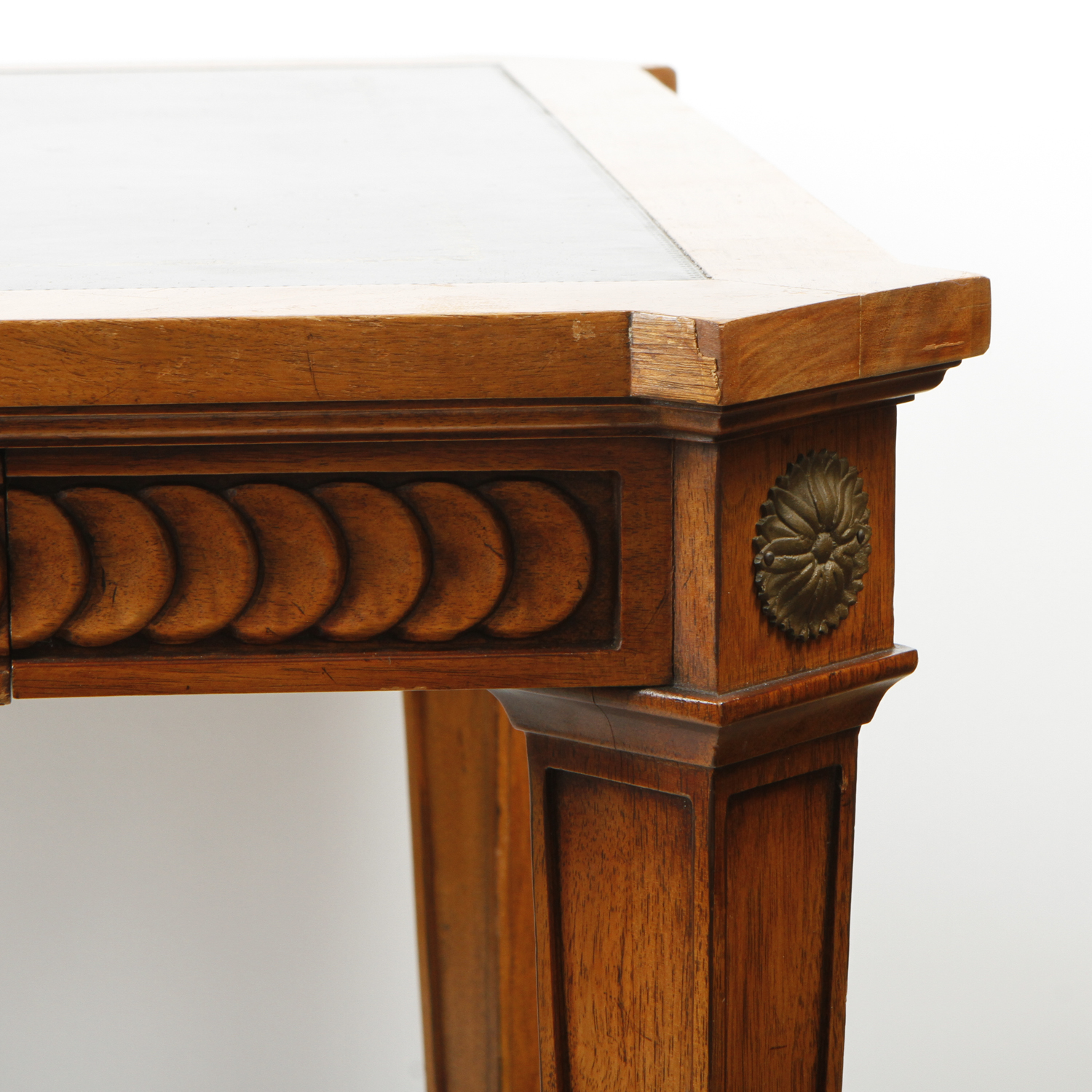 Leather Top Game Table