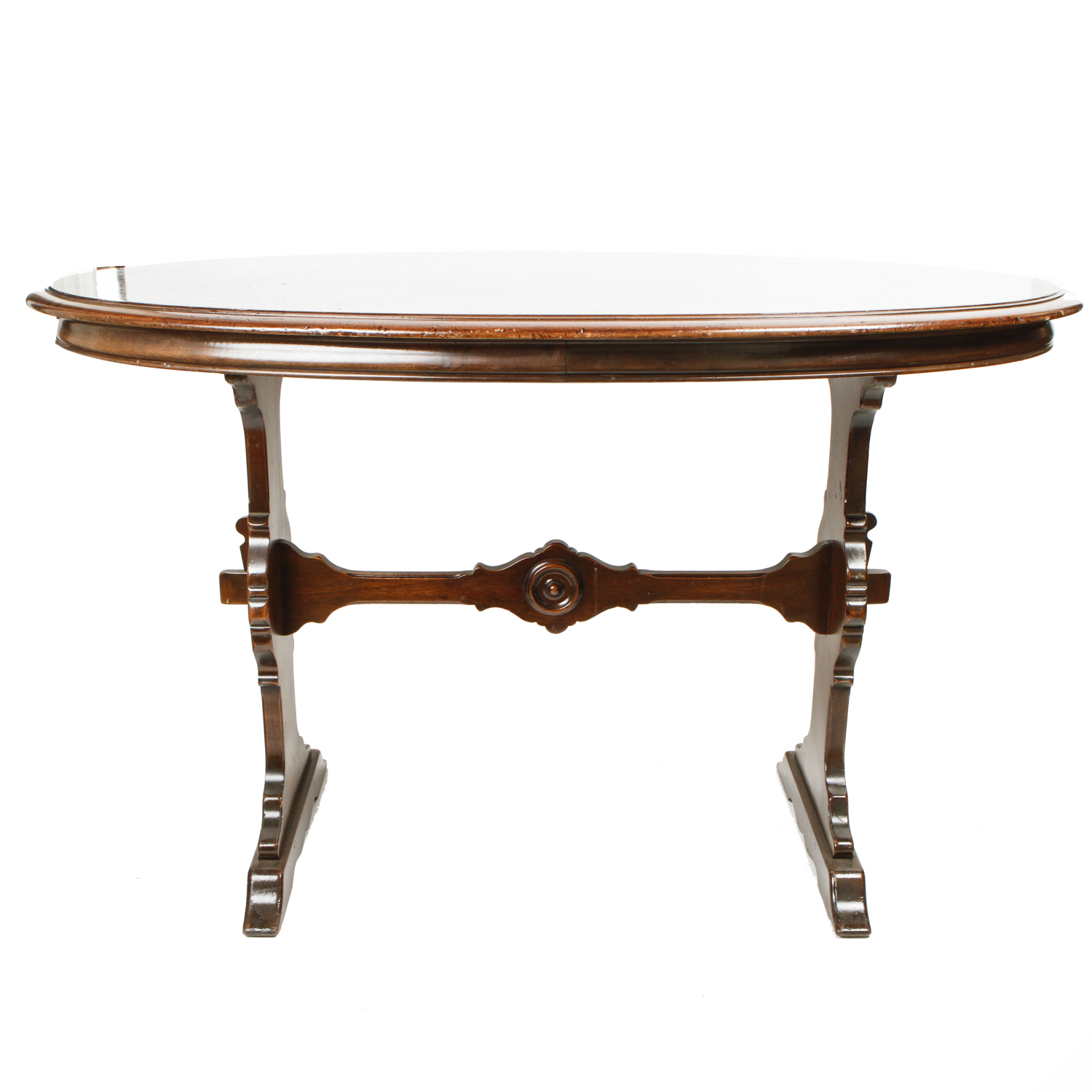 Antique Oval Trestle Table