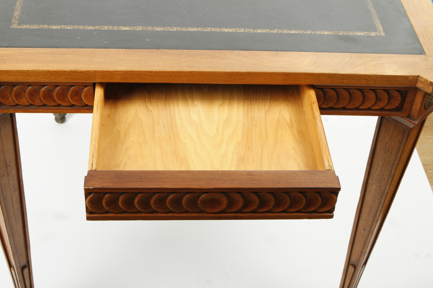 Leather Top Game Table