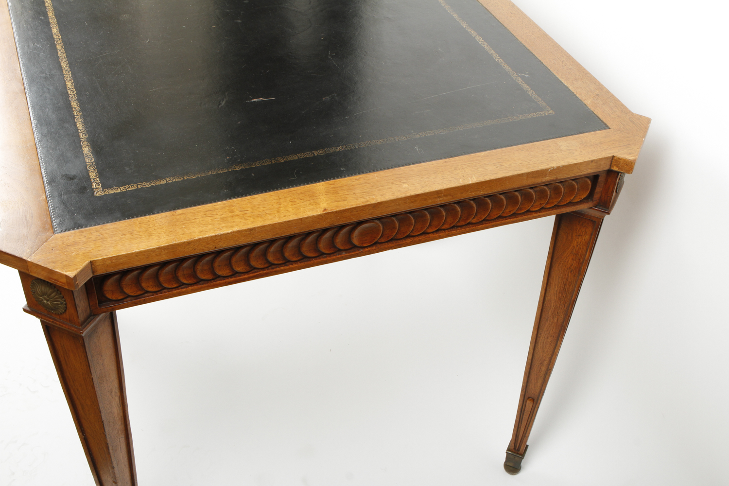 Leather Top Game Table