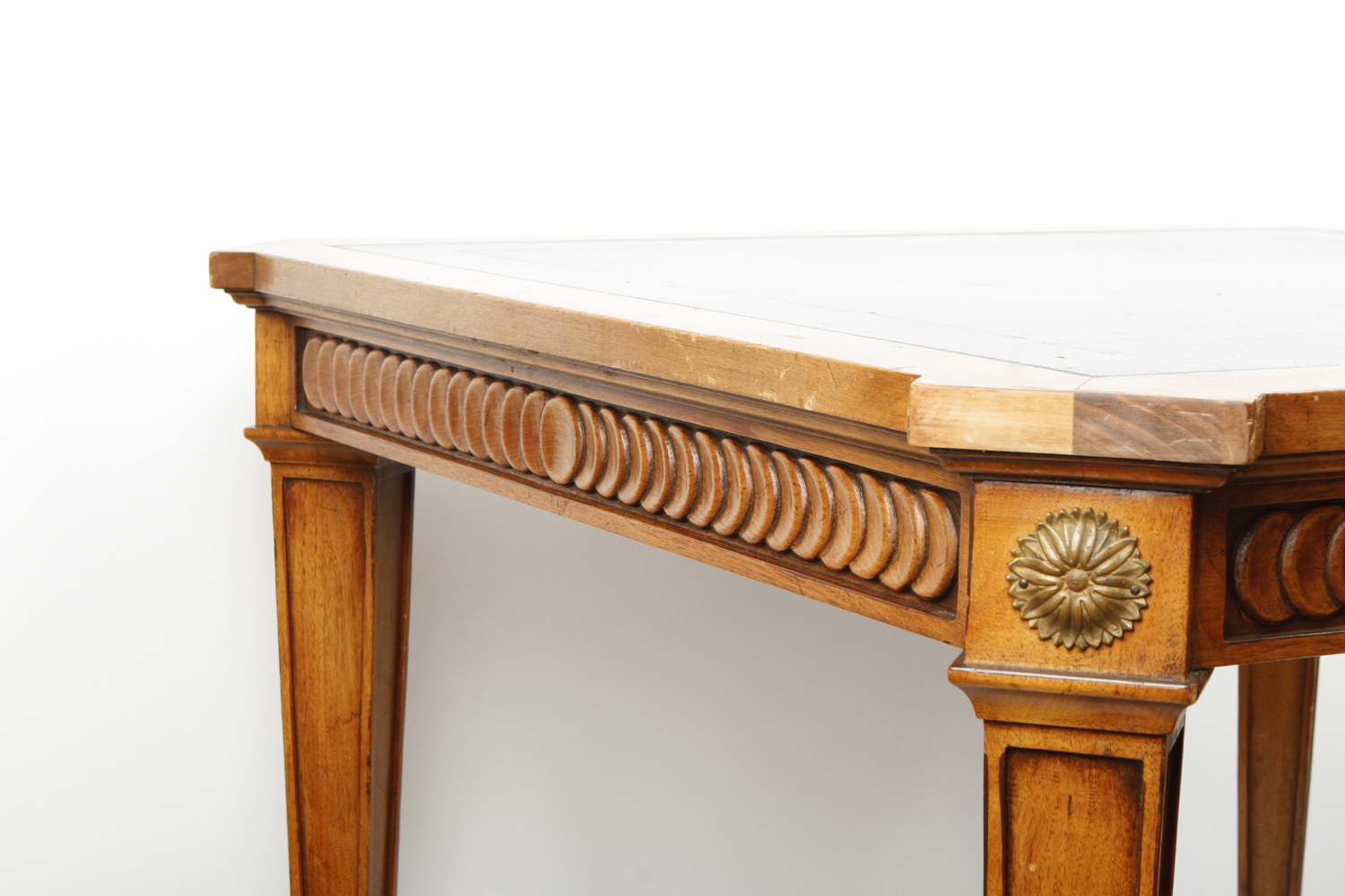 Leather Top Game Table