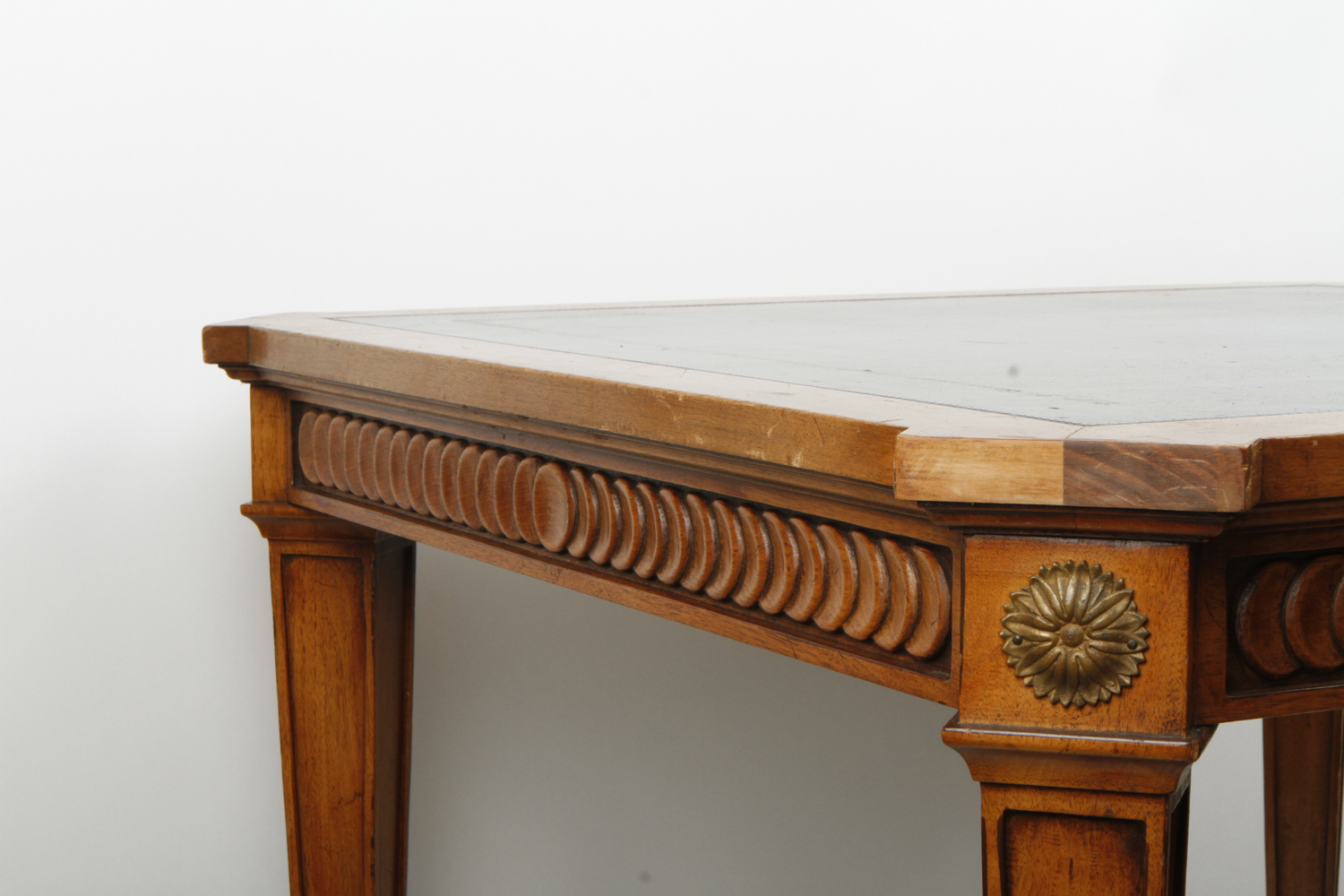 Leather Top Game Table