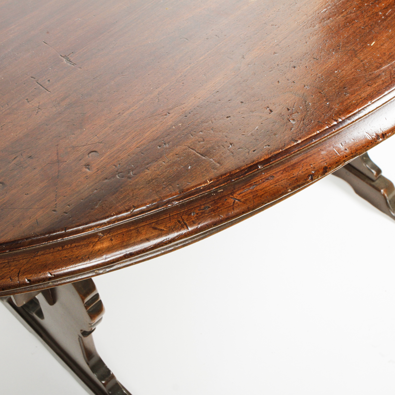 Antique Oval Trestle Table