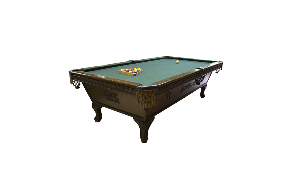 Antique Style Pool Table With Accessories