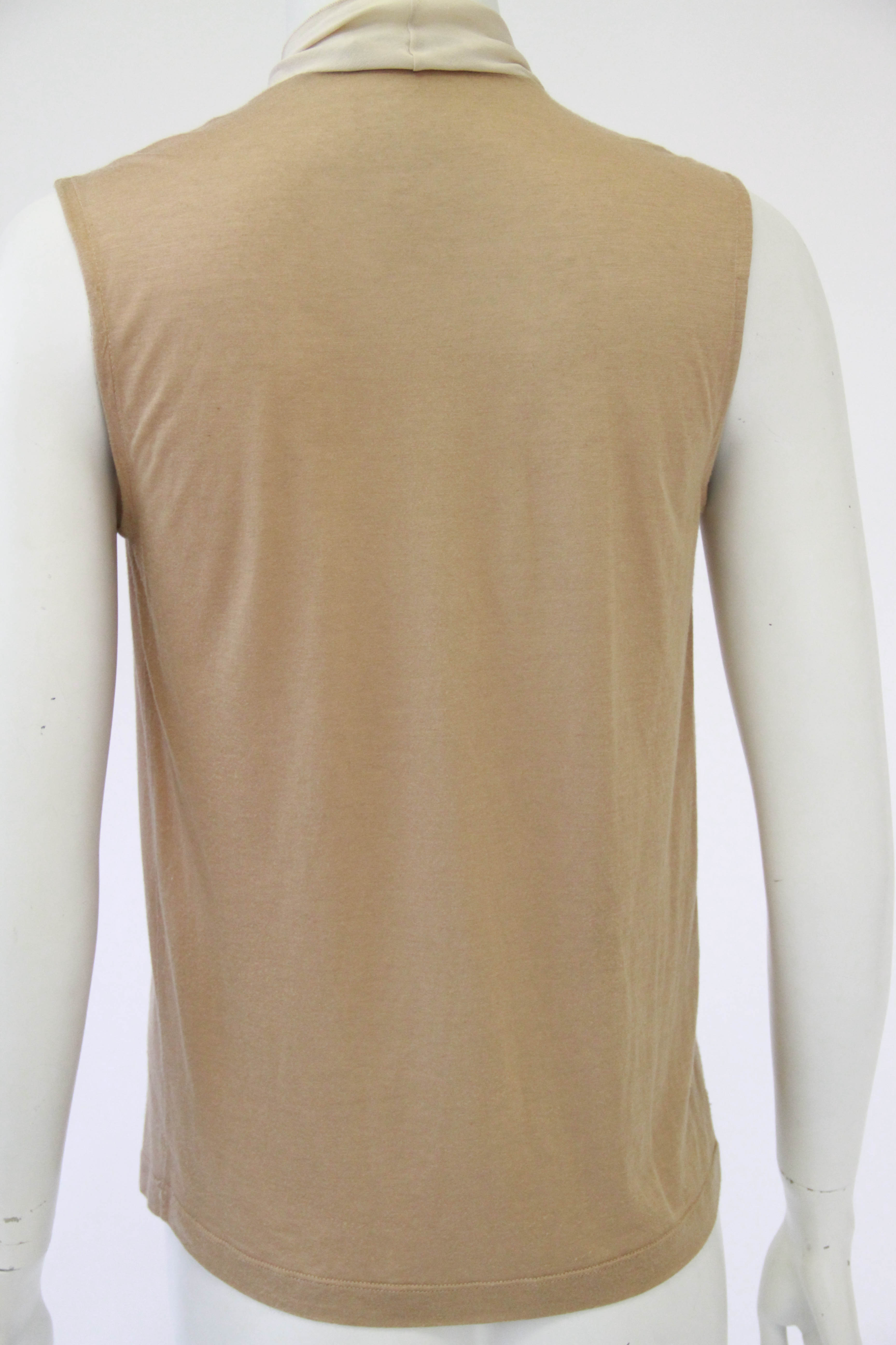 Prada Silk Blouse Including Wool Felting