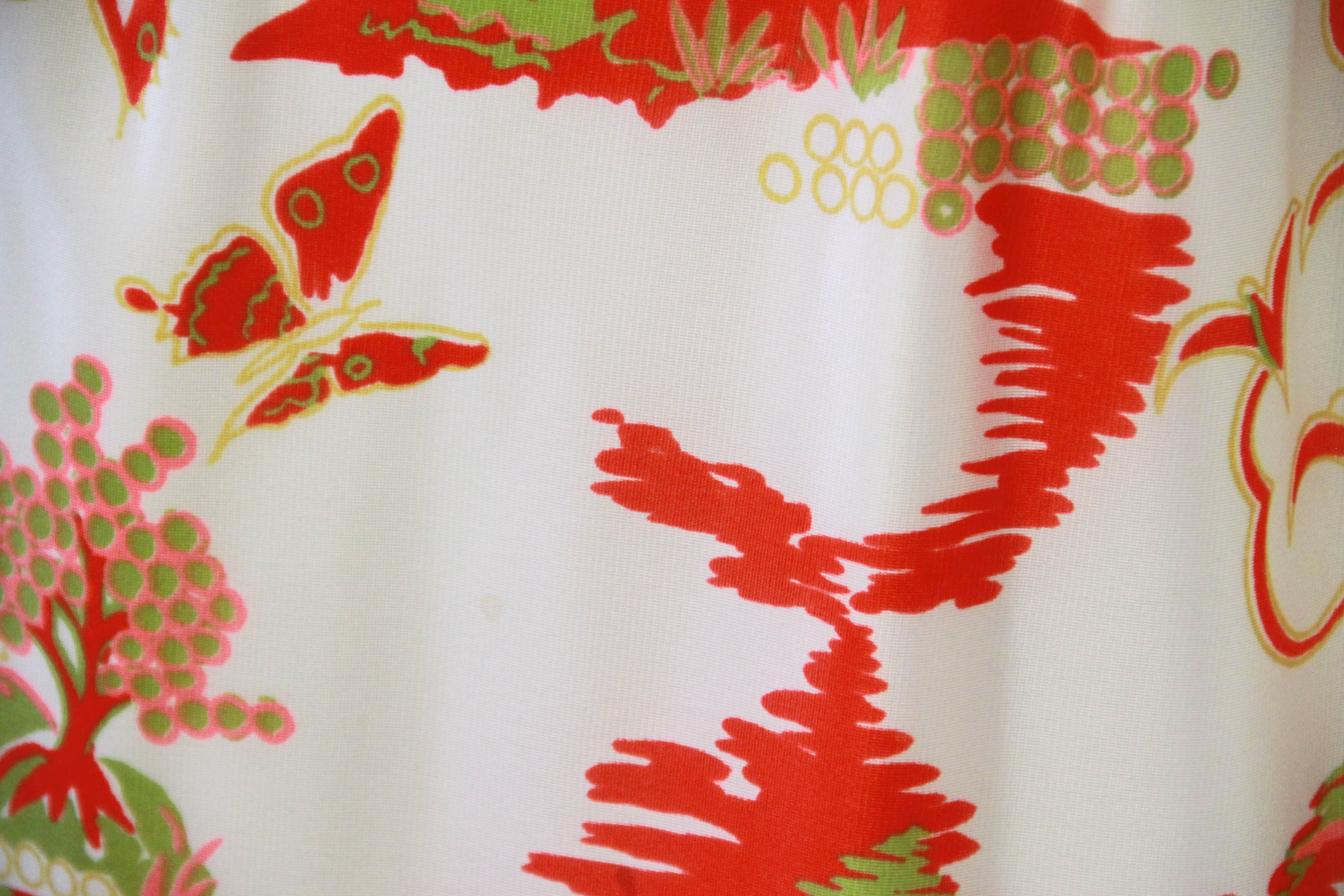 1970s Chinese Scholar's Garden Cheongsam-Inspired Dresses