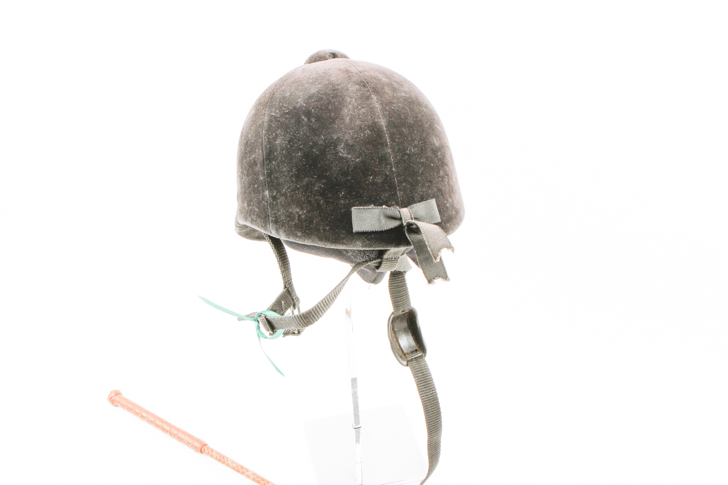 Champion Show Ring Riding Hat and Tan Leather Crop