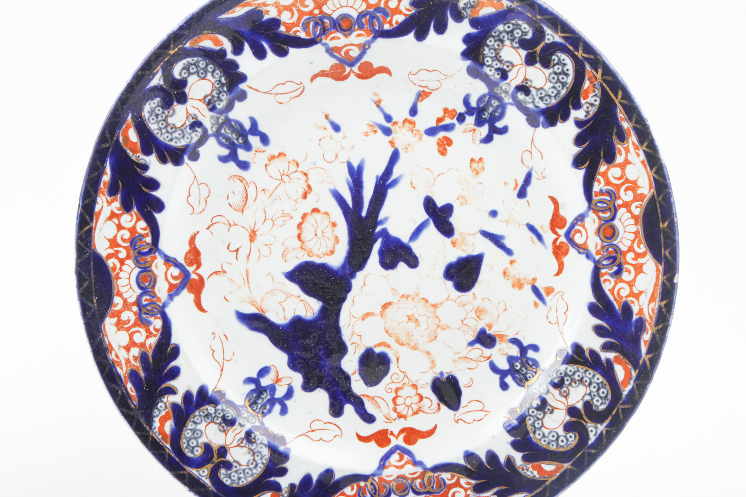 Antique Derby Imari Dinner Plates