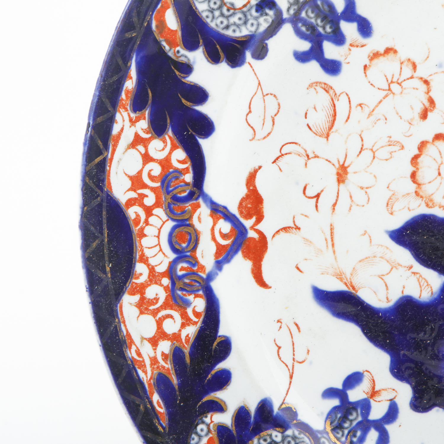 Antique Derby Imari Dinner Plates