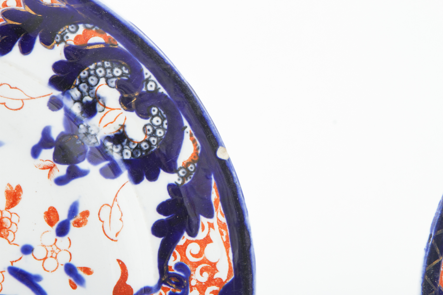 Antique Derby Imari Dinner Plates