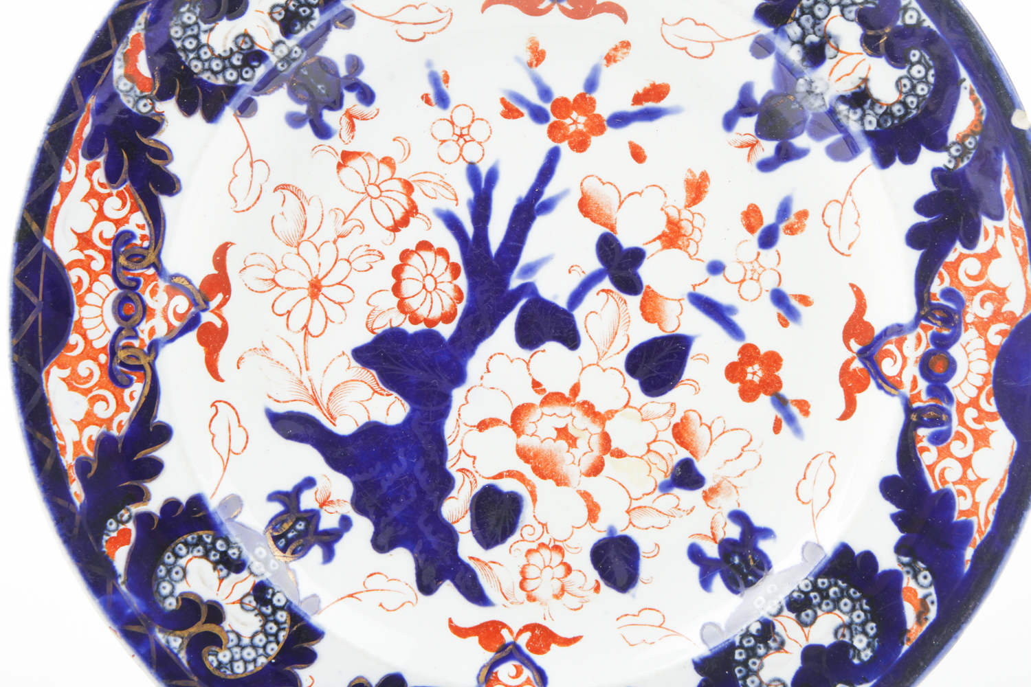 Antique Derby Imari Dinner Plates