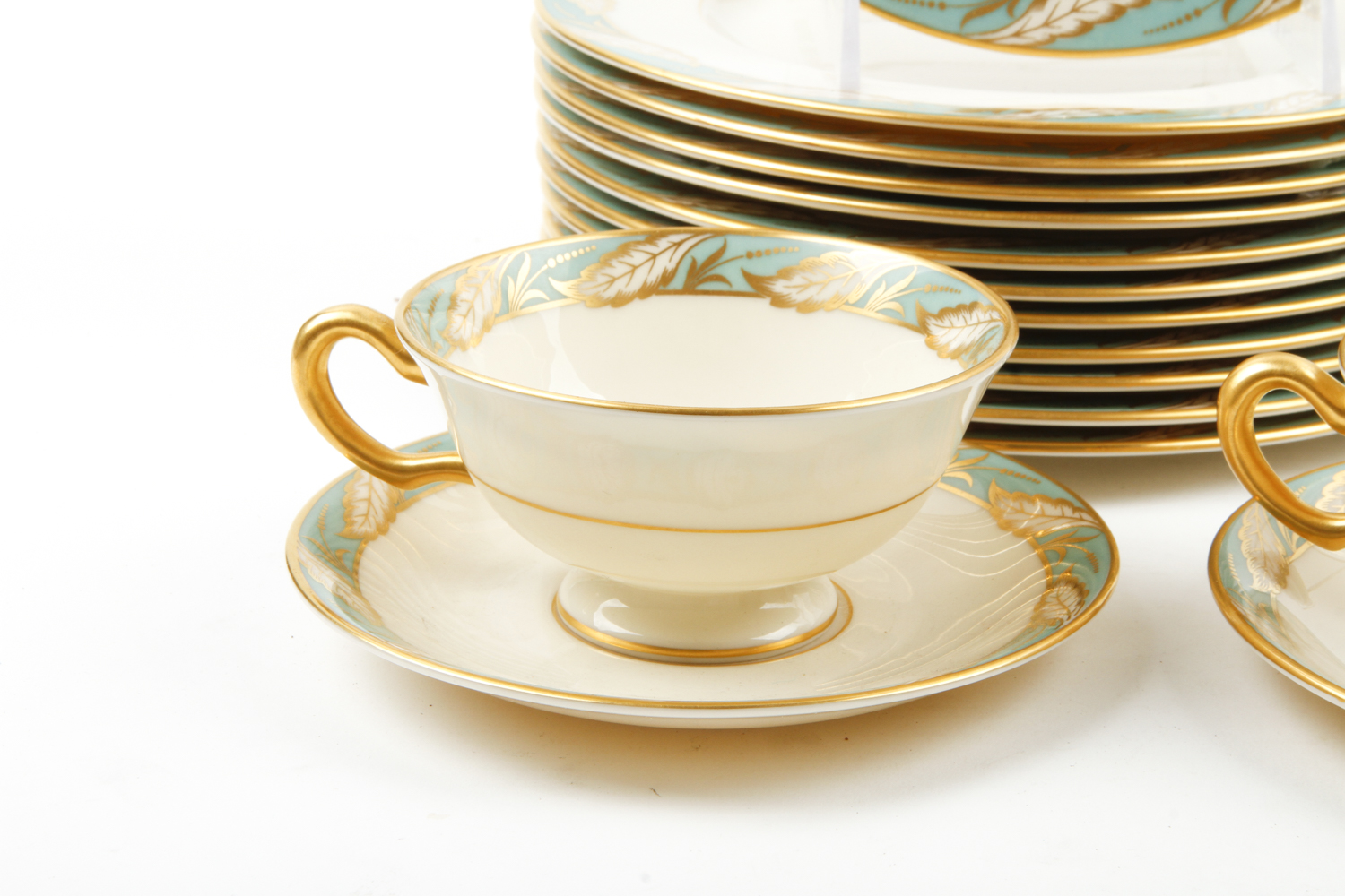 Vintage Lenox "Bellvue Sea Green" Fine China