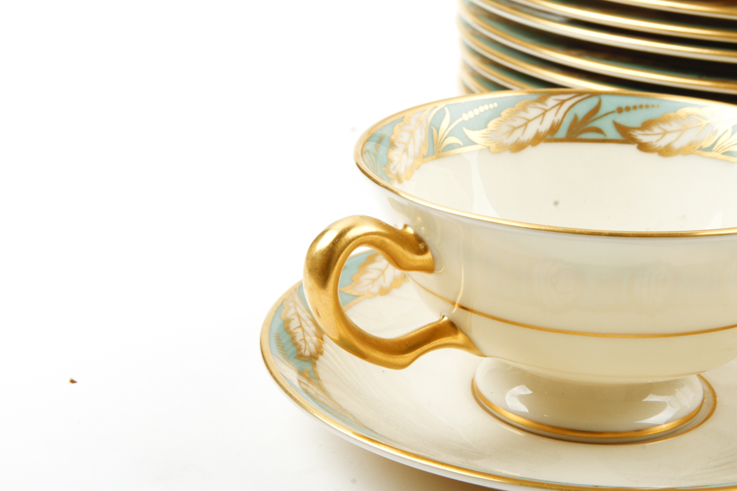 Vintage Lenox "Bellvue Sea Green" Fine China