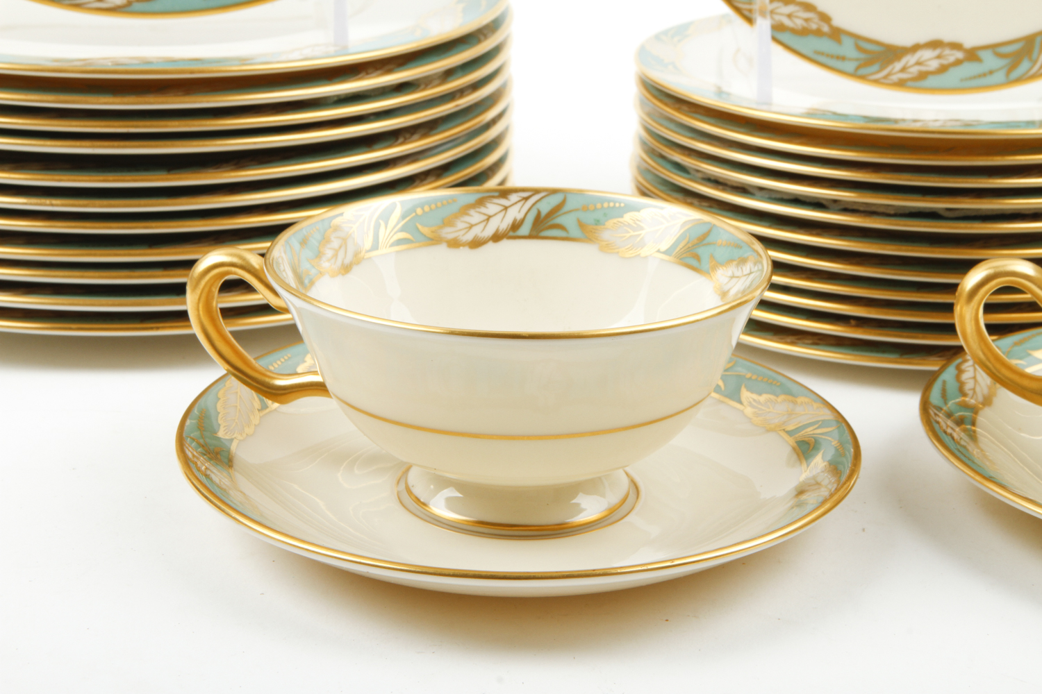 Vintage Lenox "Bellvue Sea Green" Fine China