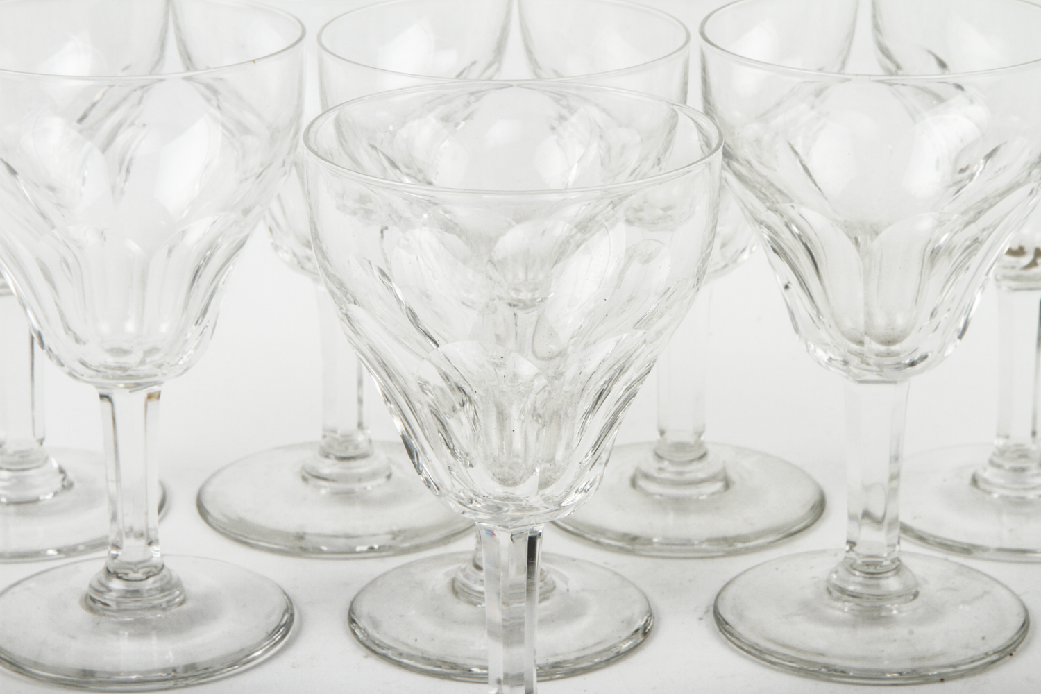 Set of French Crystal Port Wine Glasses