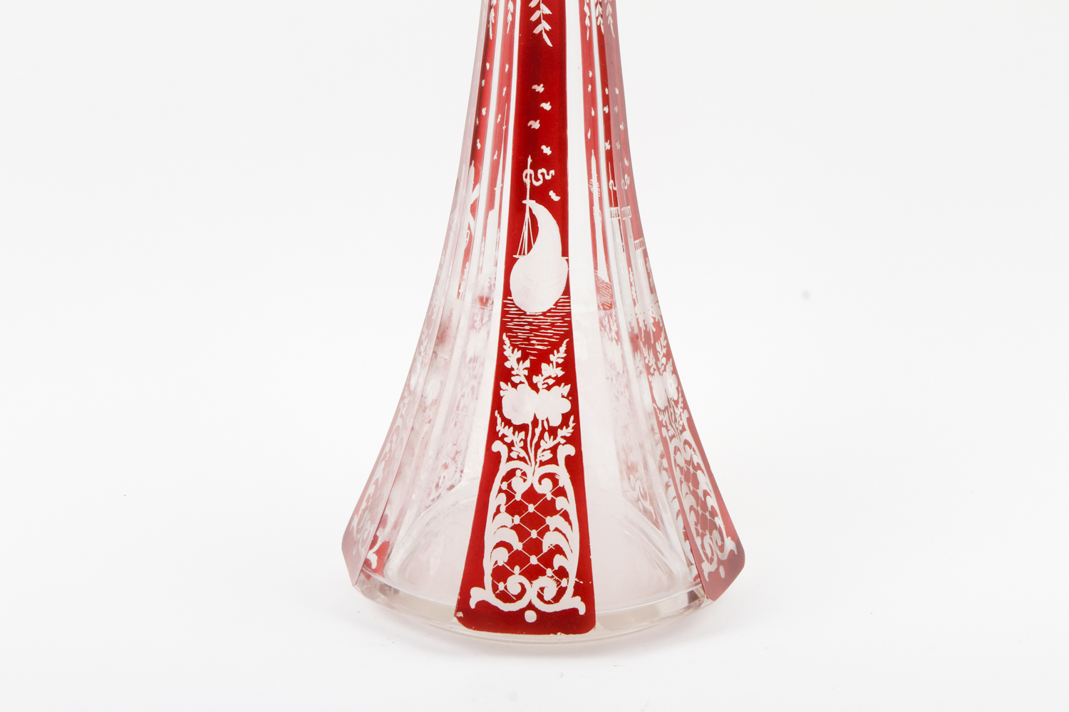 Antique Bohemian Glass Decanter