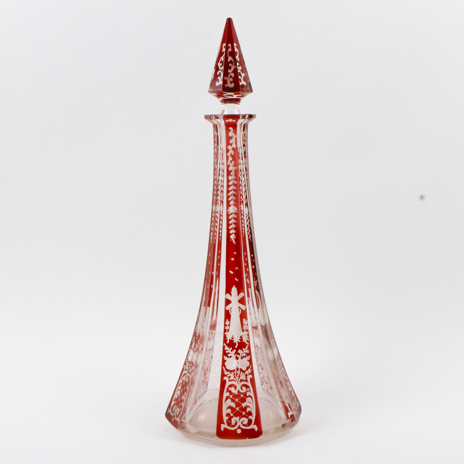 Antique Bohemian Glass Decanter