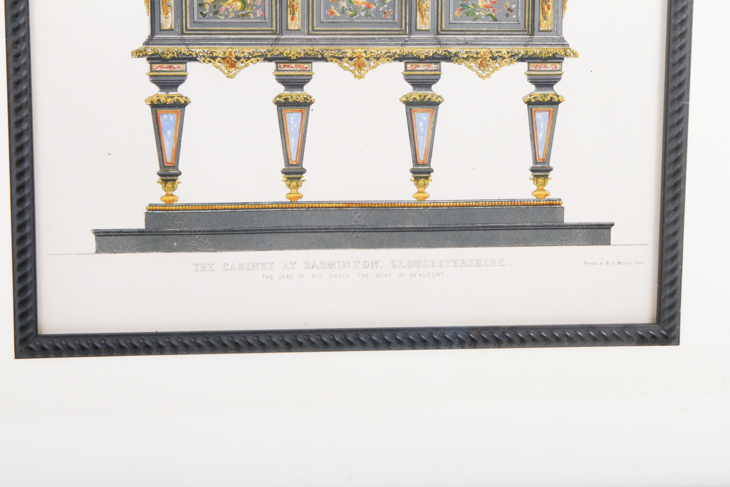 "The Cabinet at Badminton, Gloucestershire" Offset Lithograph