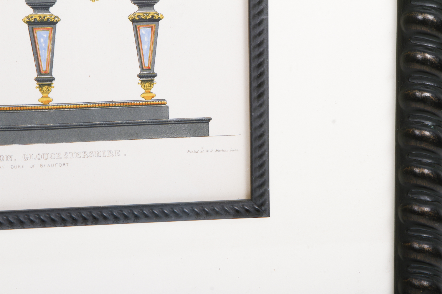 "The Cabinet at Badminton, Gloucestershire" Offset Lithograph