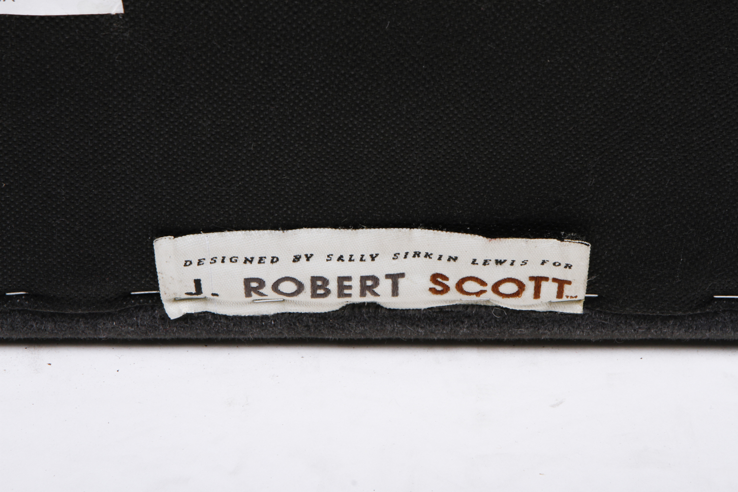 J. Robert Scott Gray Mohair Ottoman