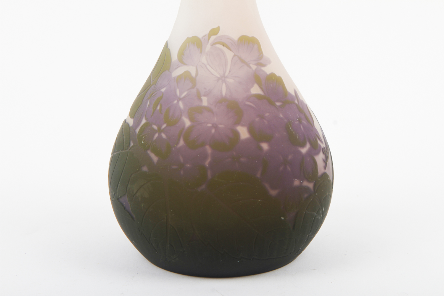 French Art Nouveau Cameo Glass Vase in the Manner of Émile Gallé