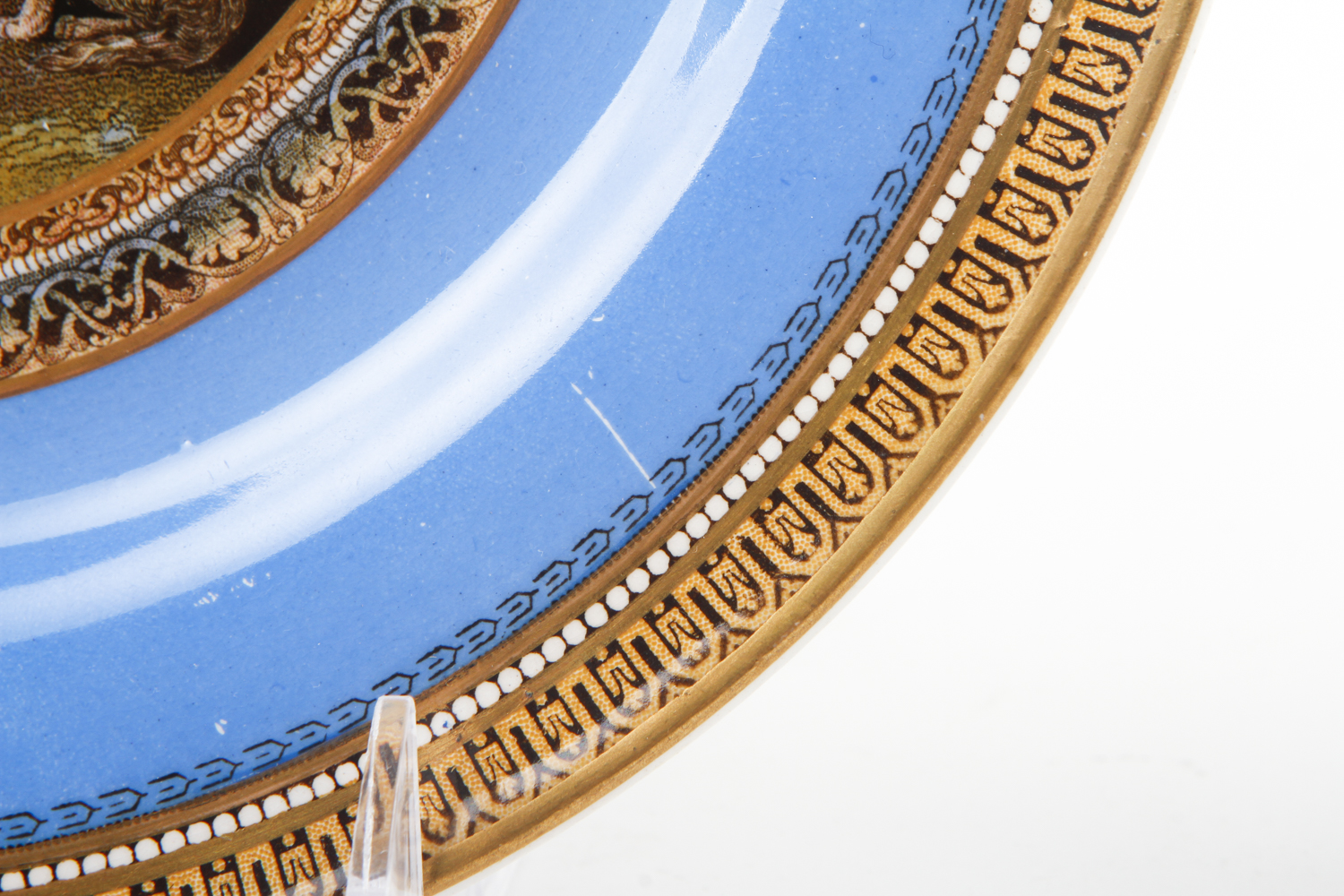 Antique Prattware Pottery Scenic Plates