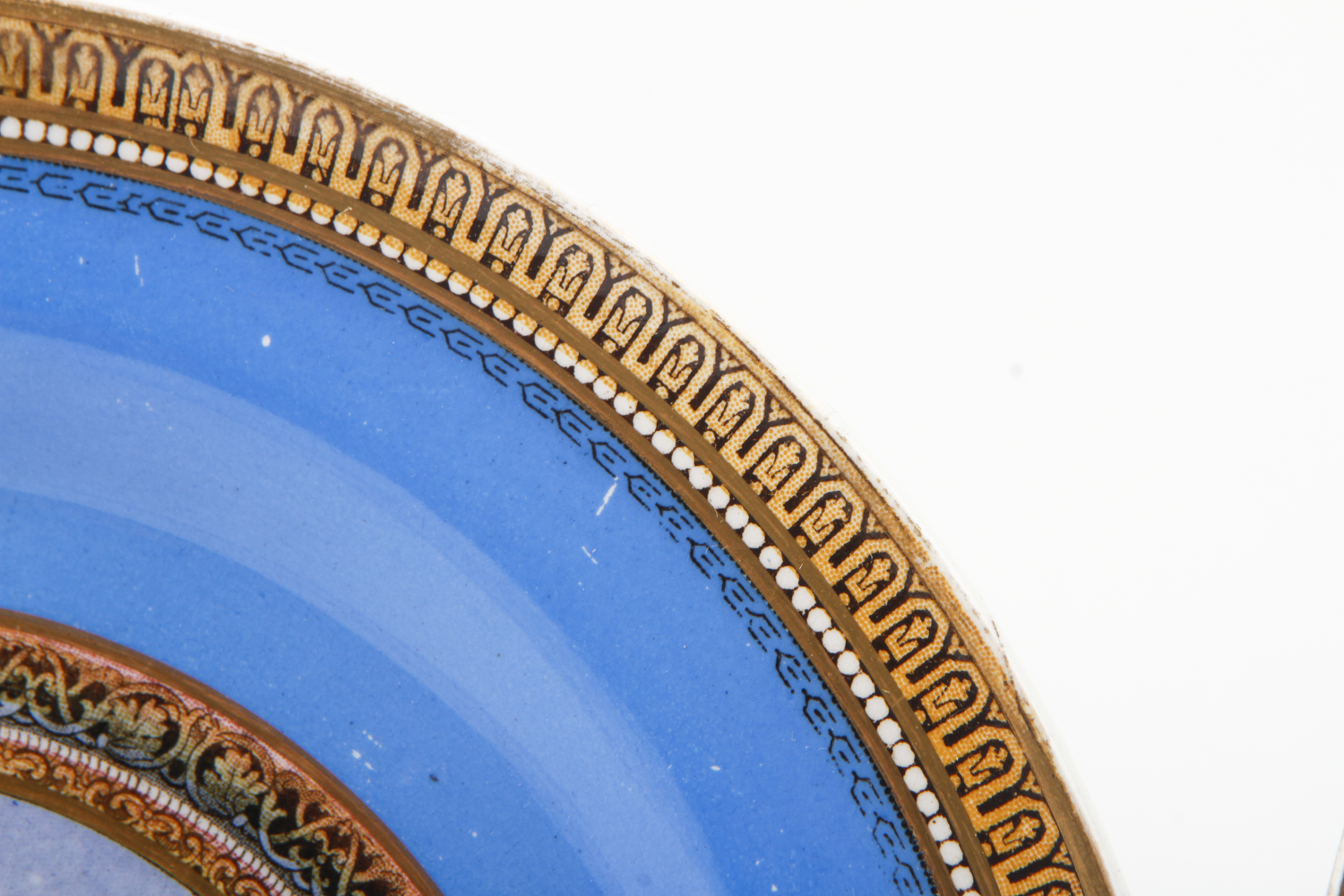 Antique Prattware Pottery Scenic Plates