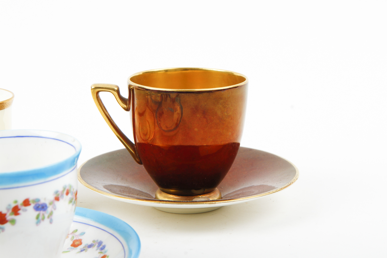 Collection of China Espresso Mugs Featuring Limoges