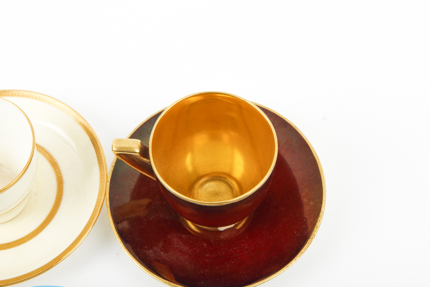 Collection of China Espresso Mugs Featuring Limoges