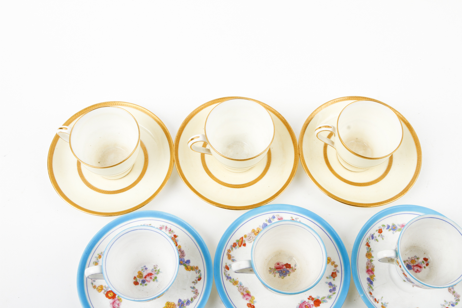 Collection of China Espresso Mugs Featuring Limoges