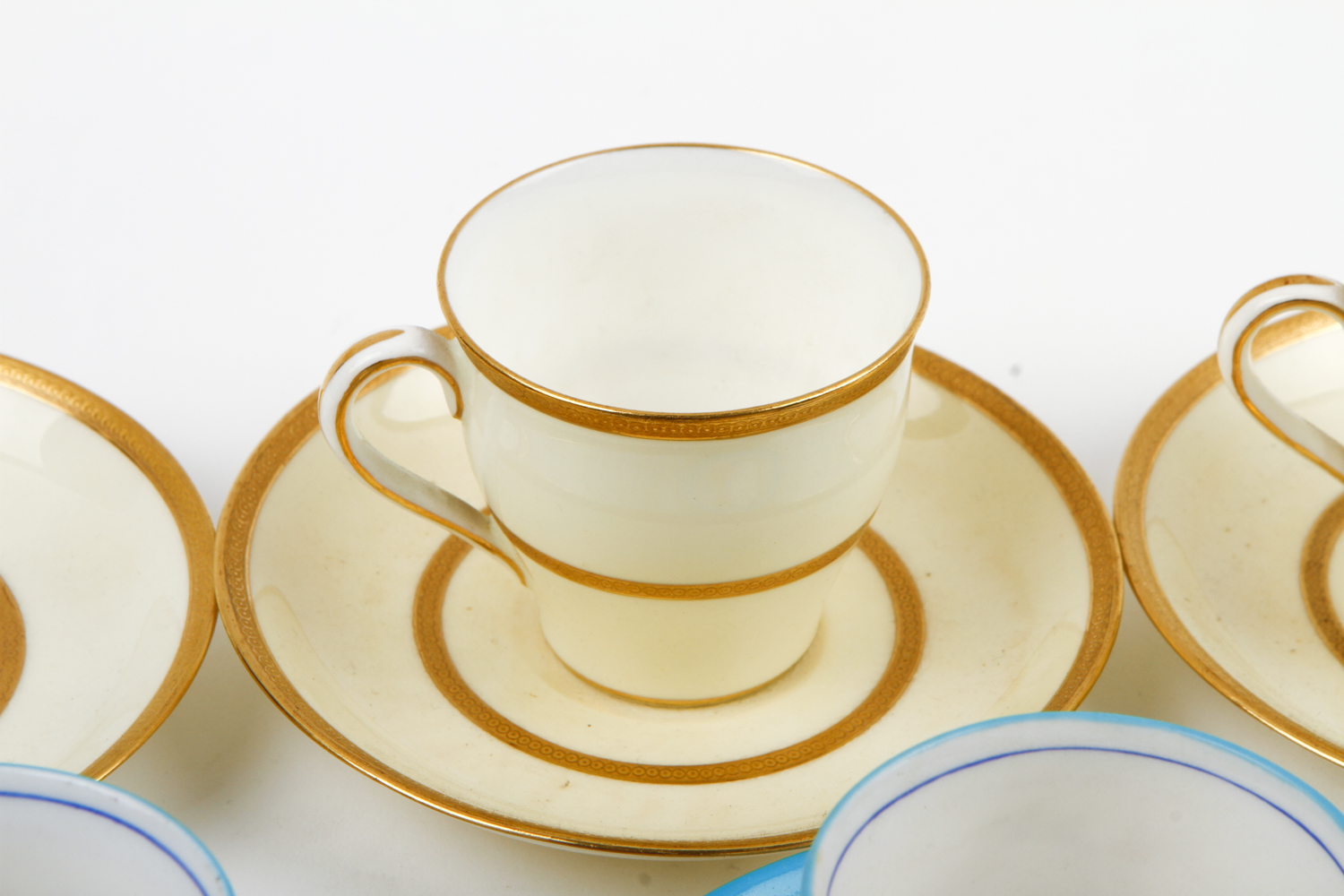 Collection of China Espresso Mugs Featuring Limoges