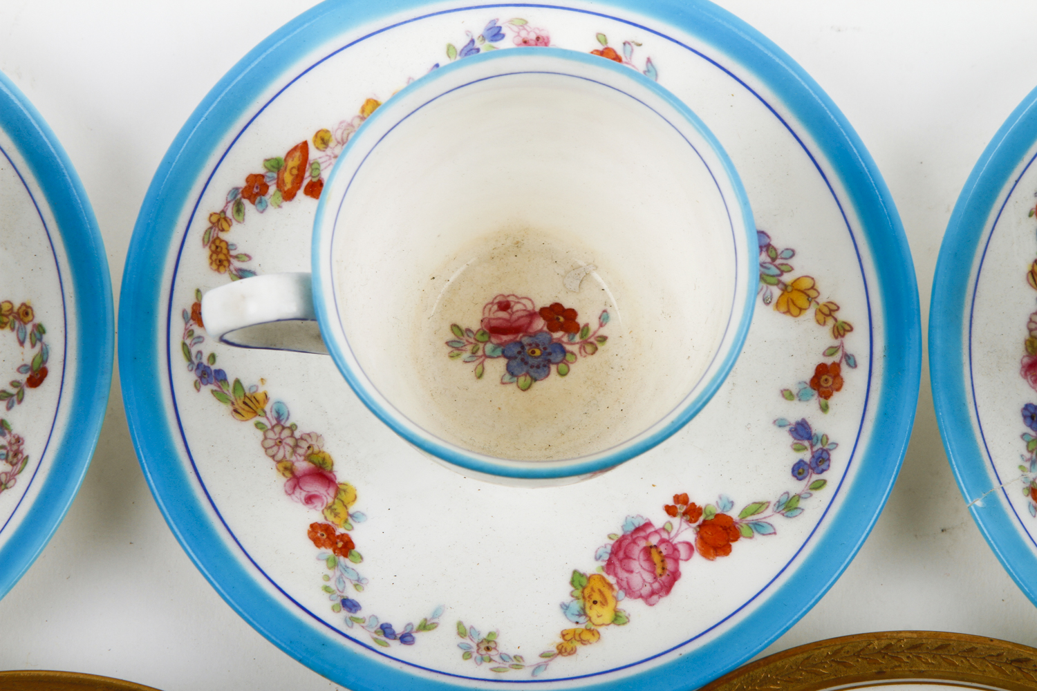 Collection of China Espresso Mugs Featuring Limoges