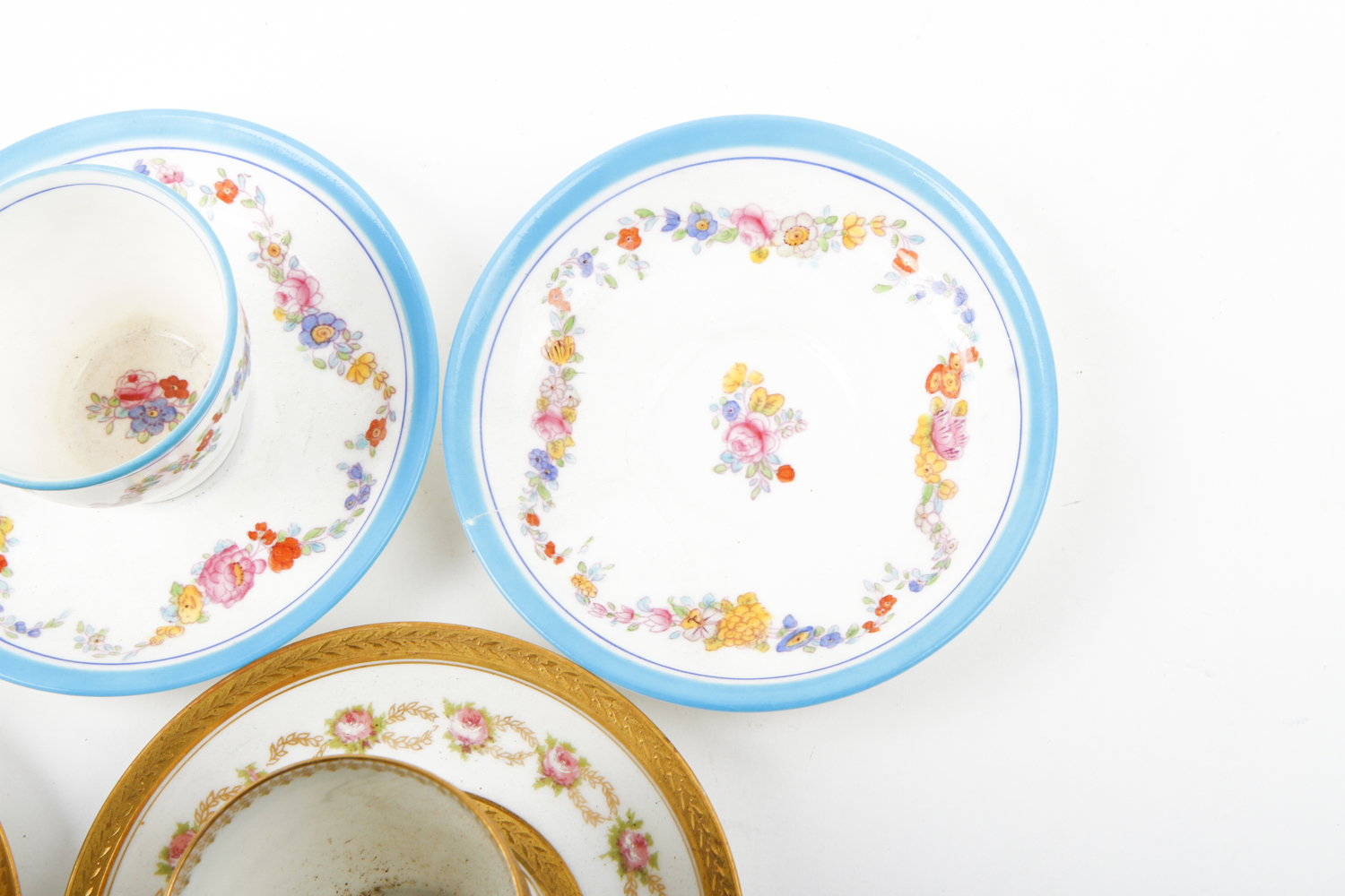 Collection of China Espresso Mugs Featuring Limoges