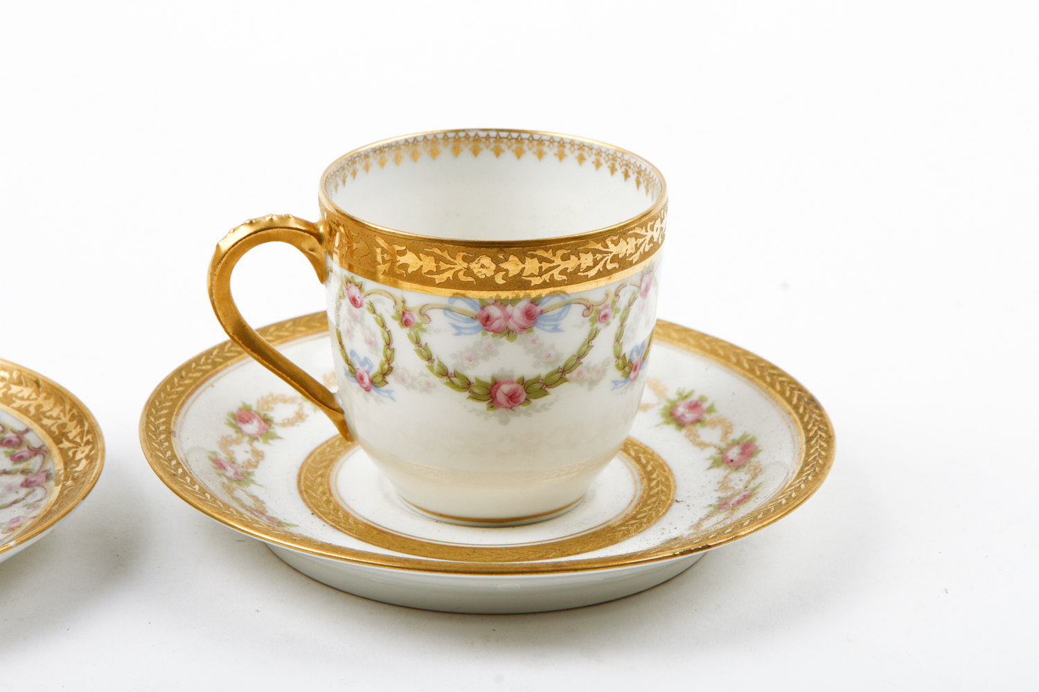 Collection of China Espresso Mugs Featuring Limoges