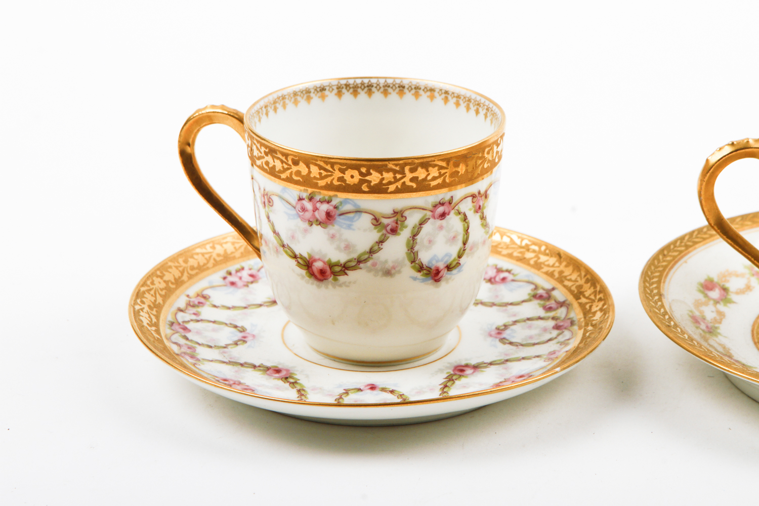 Collection of China Espresso Mugs Featuring Limoges