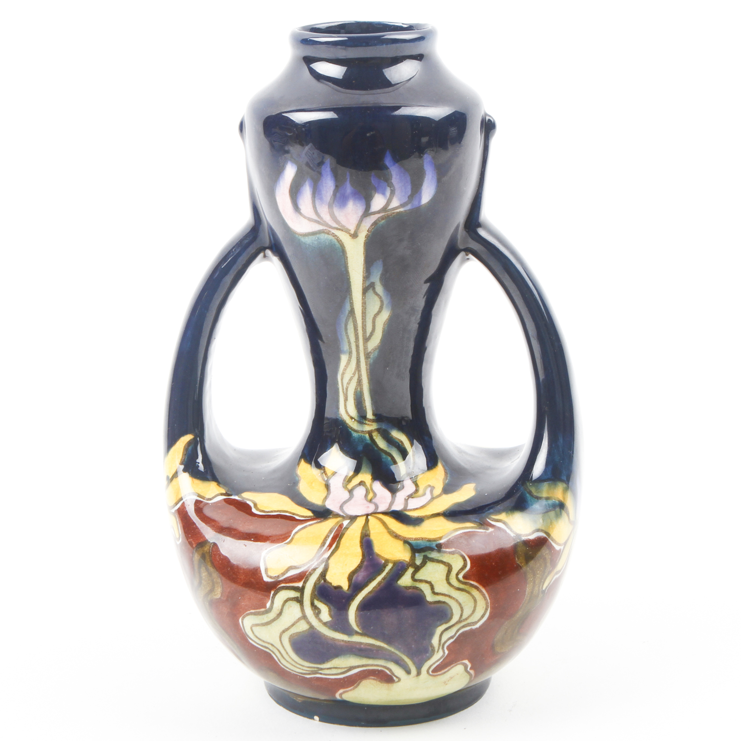 Double-Handled Art Nouveau Vase After Moorcroft Pottery