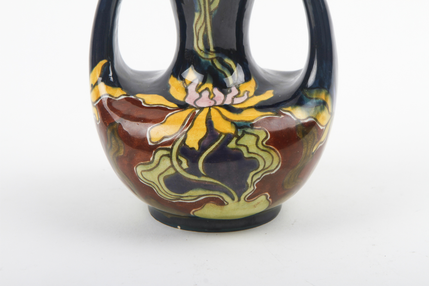 Double-Handled Art Nouveau Vase After Moorcroft Pottery