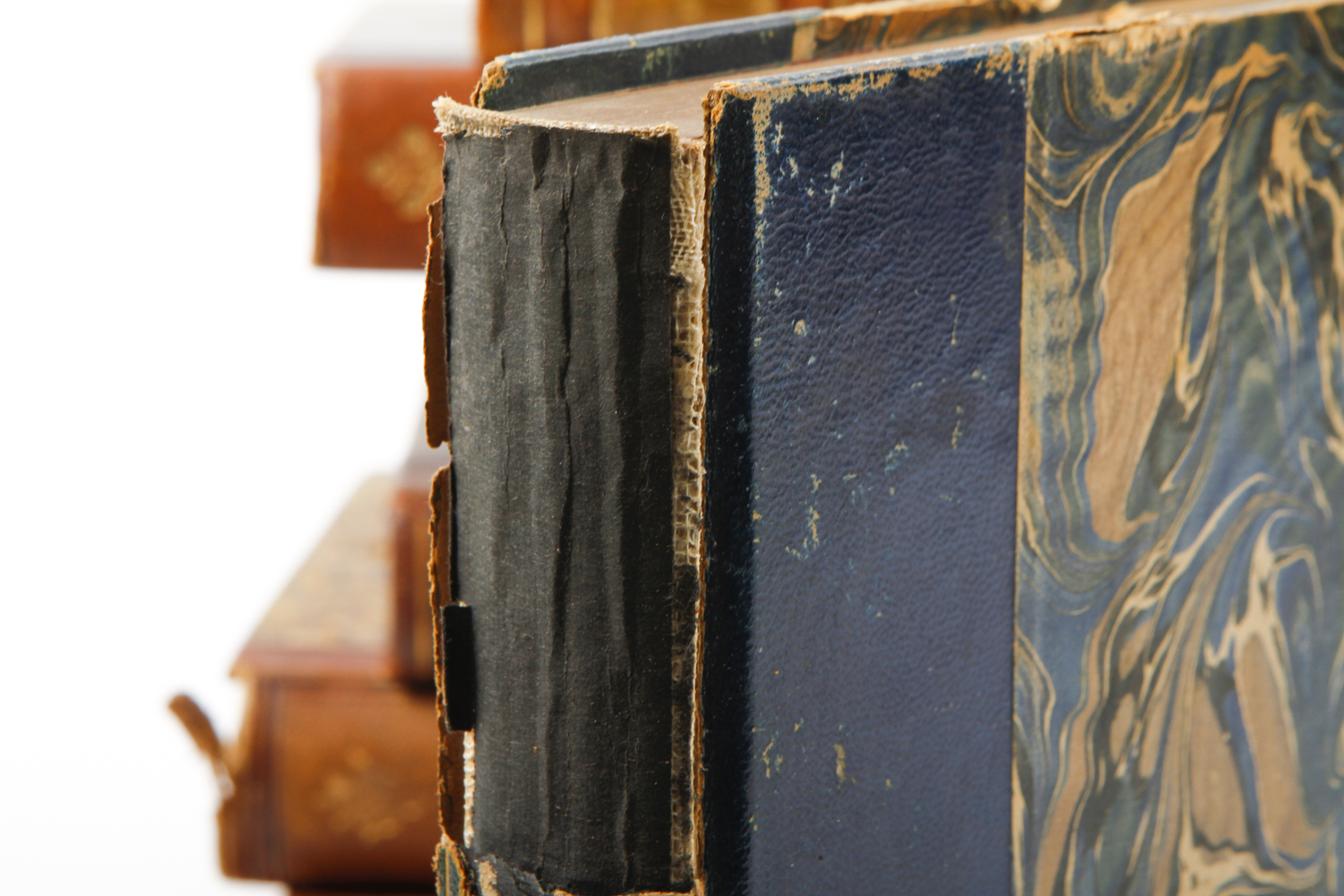 Collection of Vintage Leather Bound Books