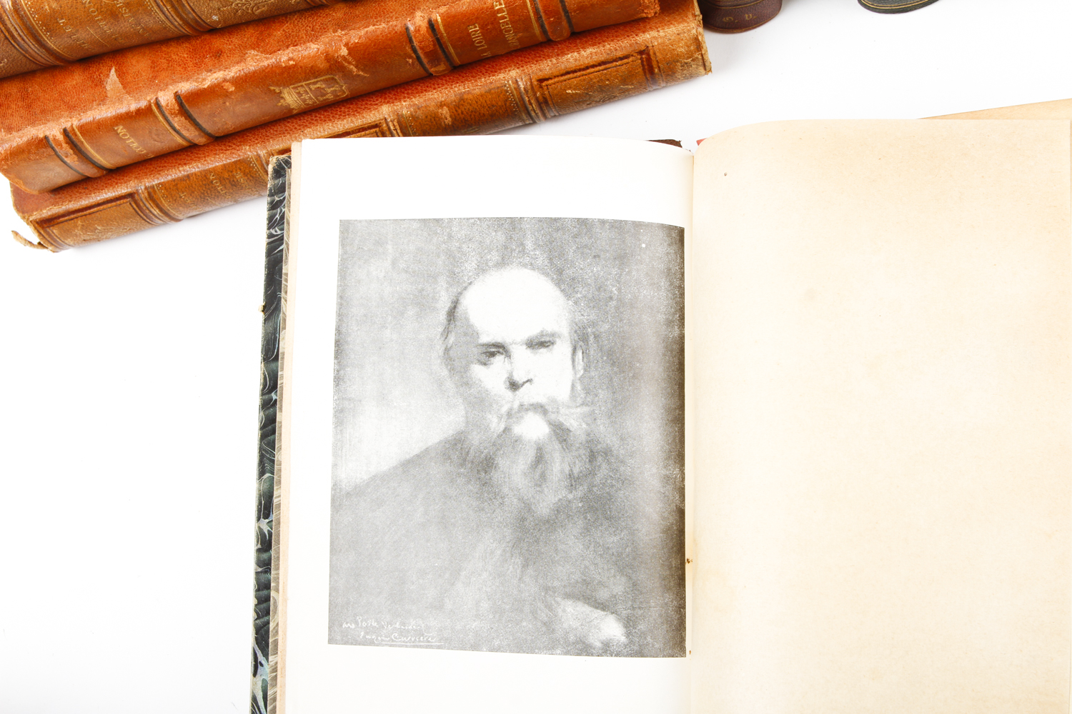 Collection of Vintage Leather Bound Books