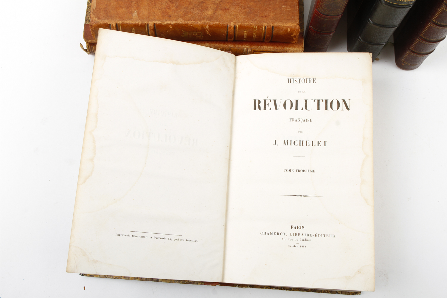 Collection of Vintage Leather Bound Books