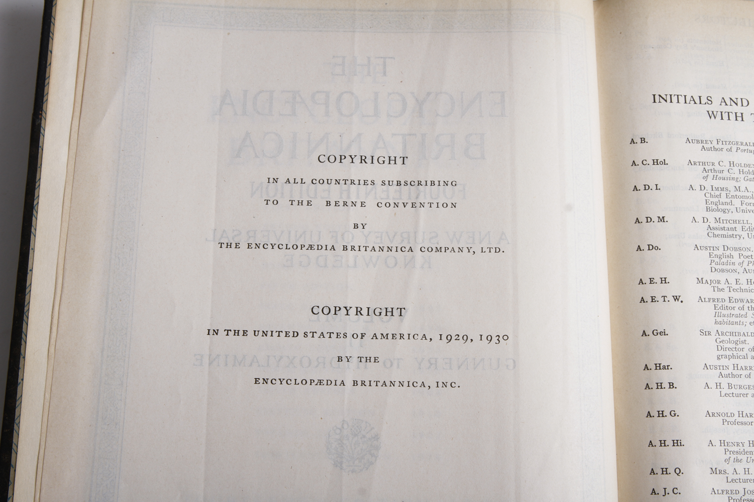 Volumes From "The Encyclopedia Britannica" Fourteenth Edition