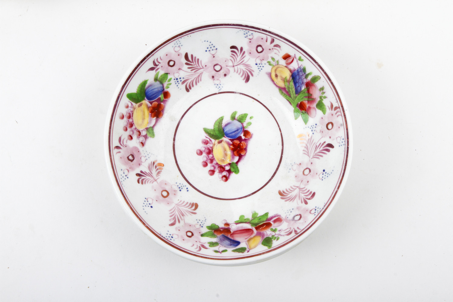 Collection of Antique English Pink Lustreware Tea Cups and Dishes