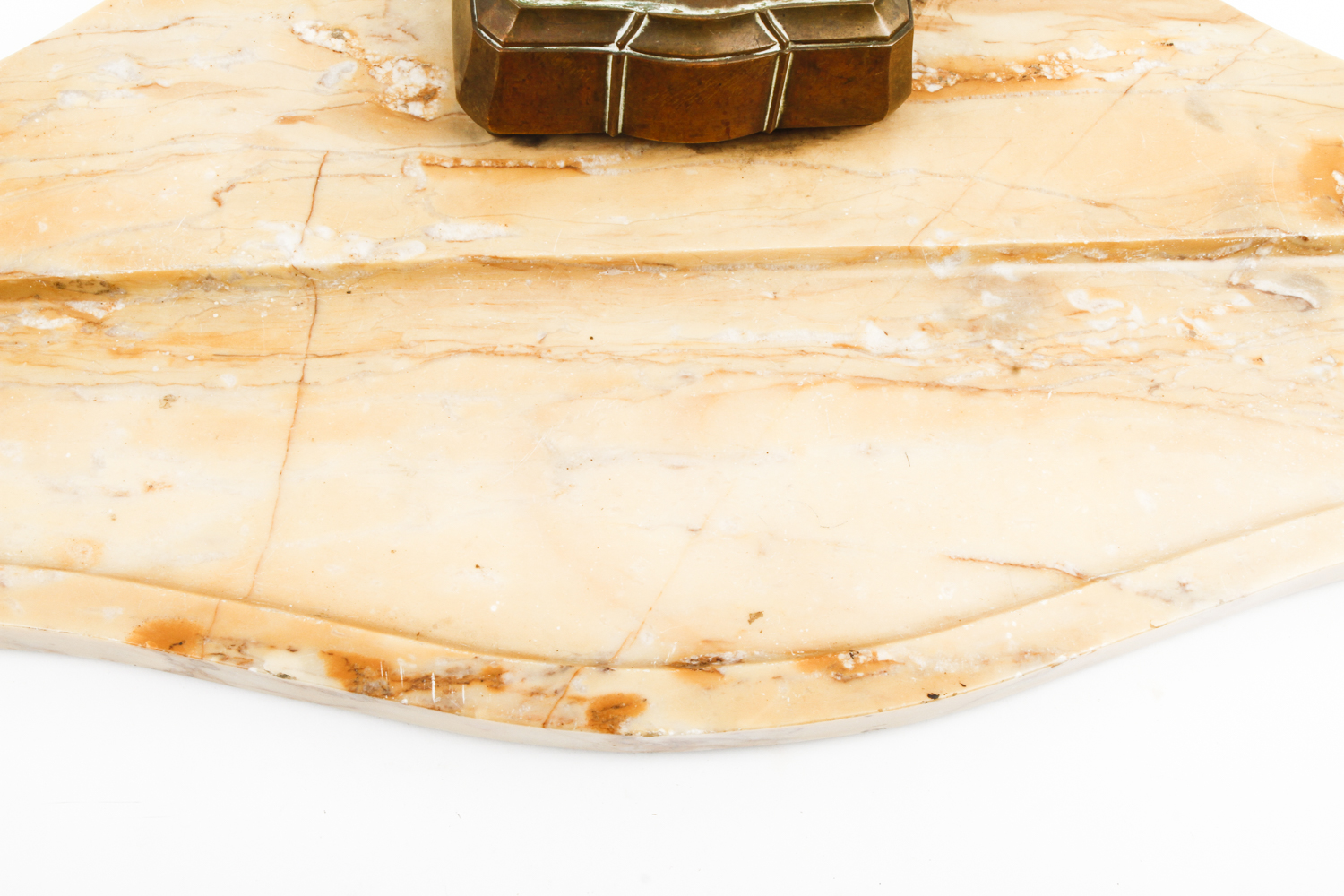 Vintage Marble and Bronze Inkwell Set