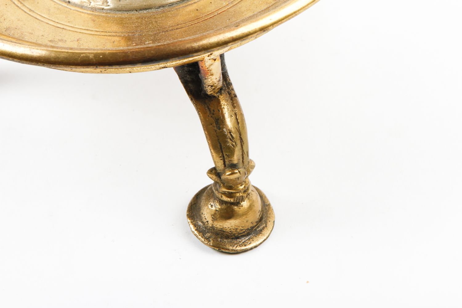 19th Century Brass Pricket Candlestick Repurposed Into a Table Lamp