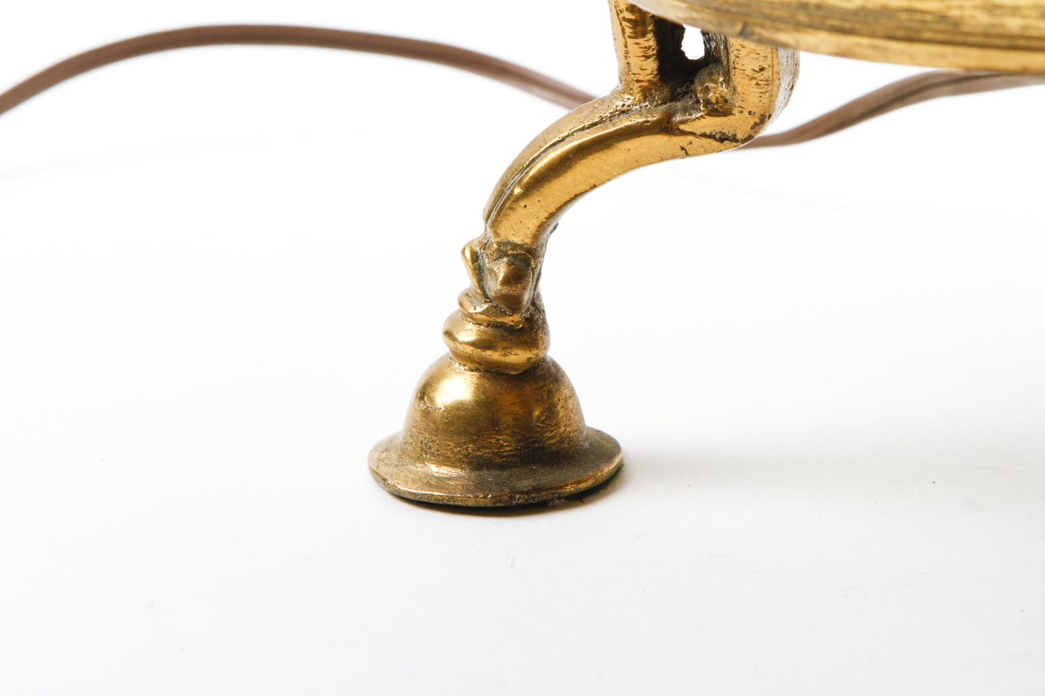19th Century Brass Pricket Candlestick Repurposed Into a Table Lamp