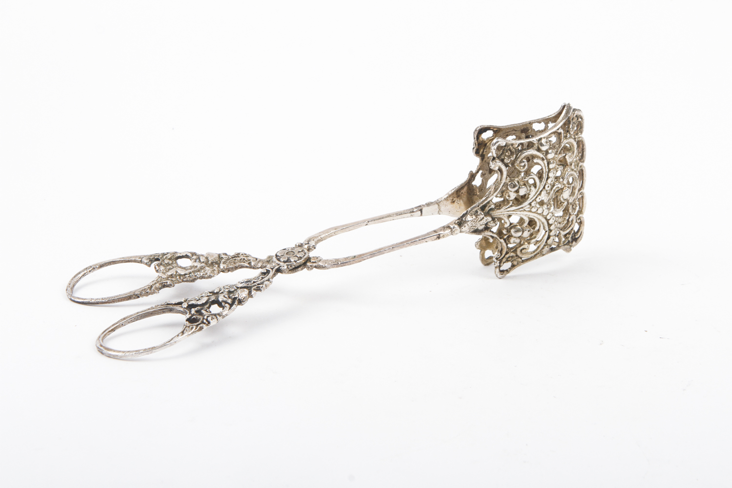 Collection of 800 Silver Tongs and Serving Utensils