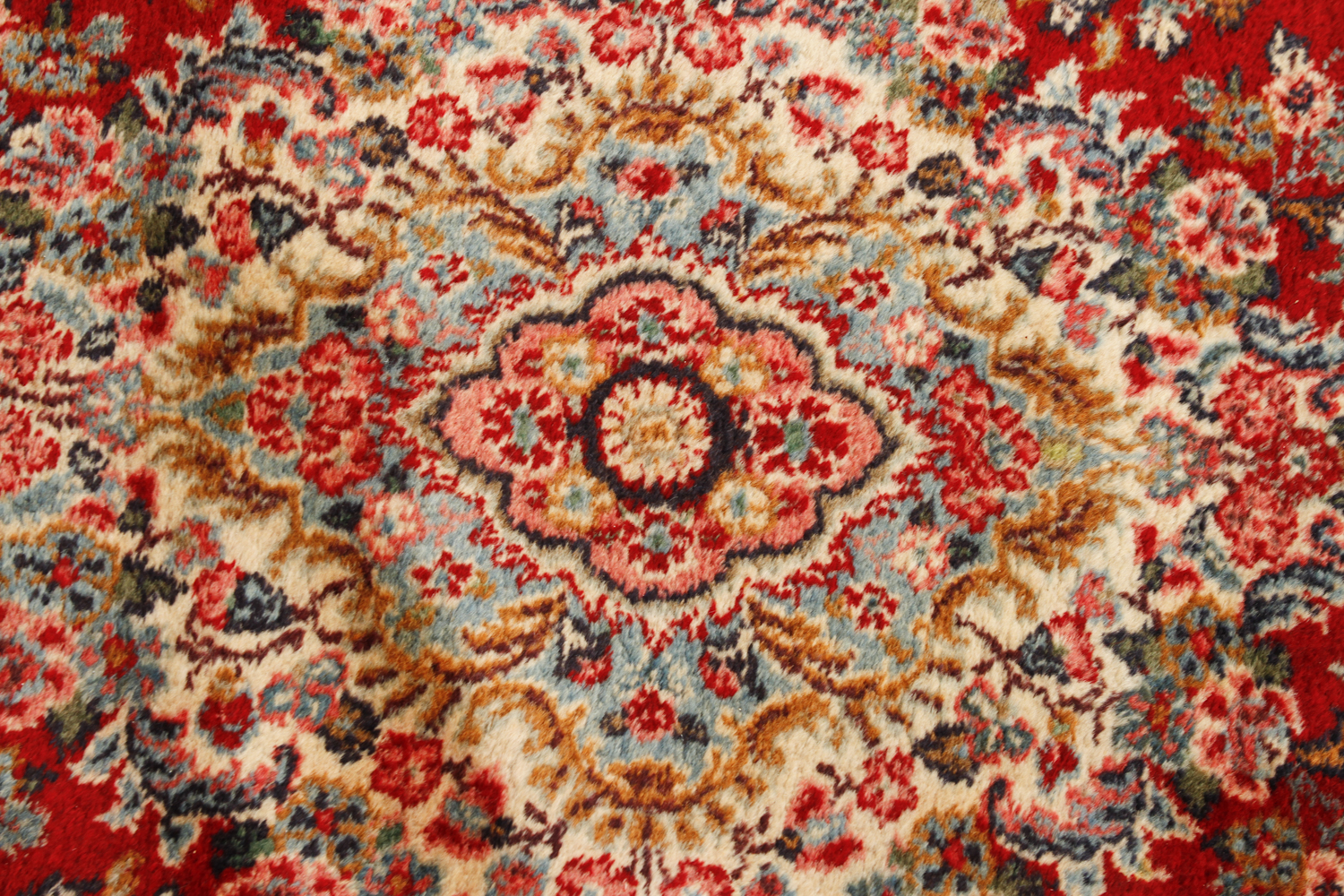 Hand-Knotted Wool Kerman Area Rug
