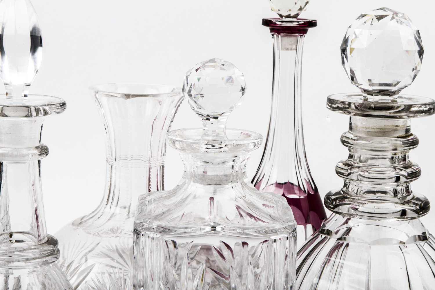 Assortment of Glass Decanters