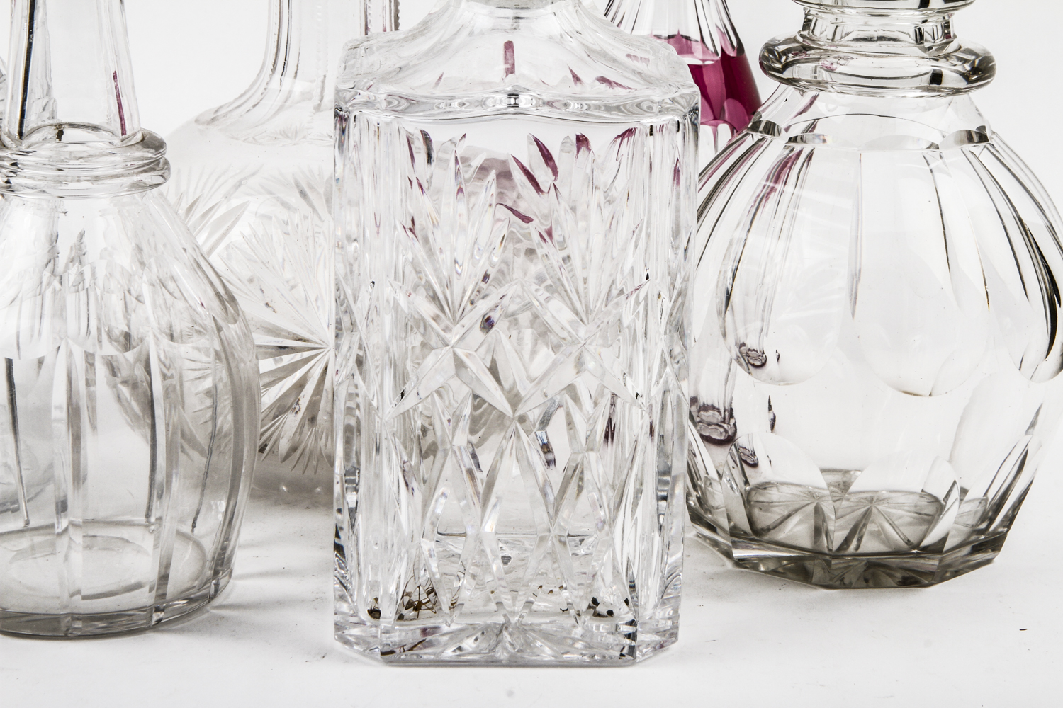 Assortment of Glass Decanters