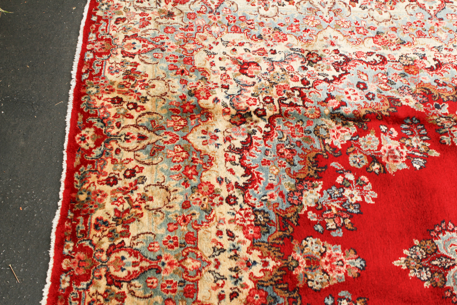 Hand-Knotted Wool Kerman Area Rug